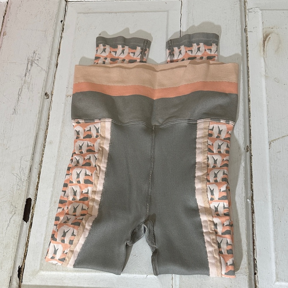 FP Movement by Free People Gray and Peach Leggings